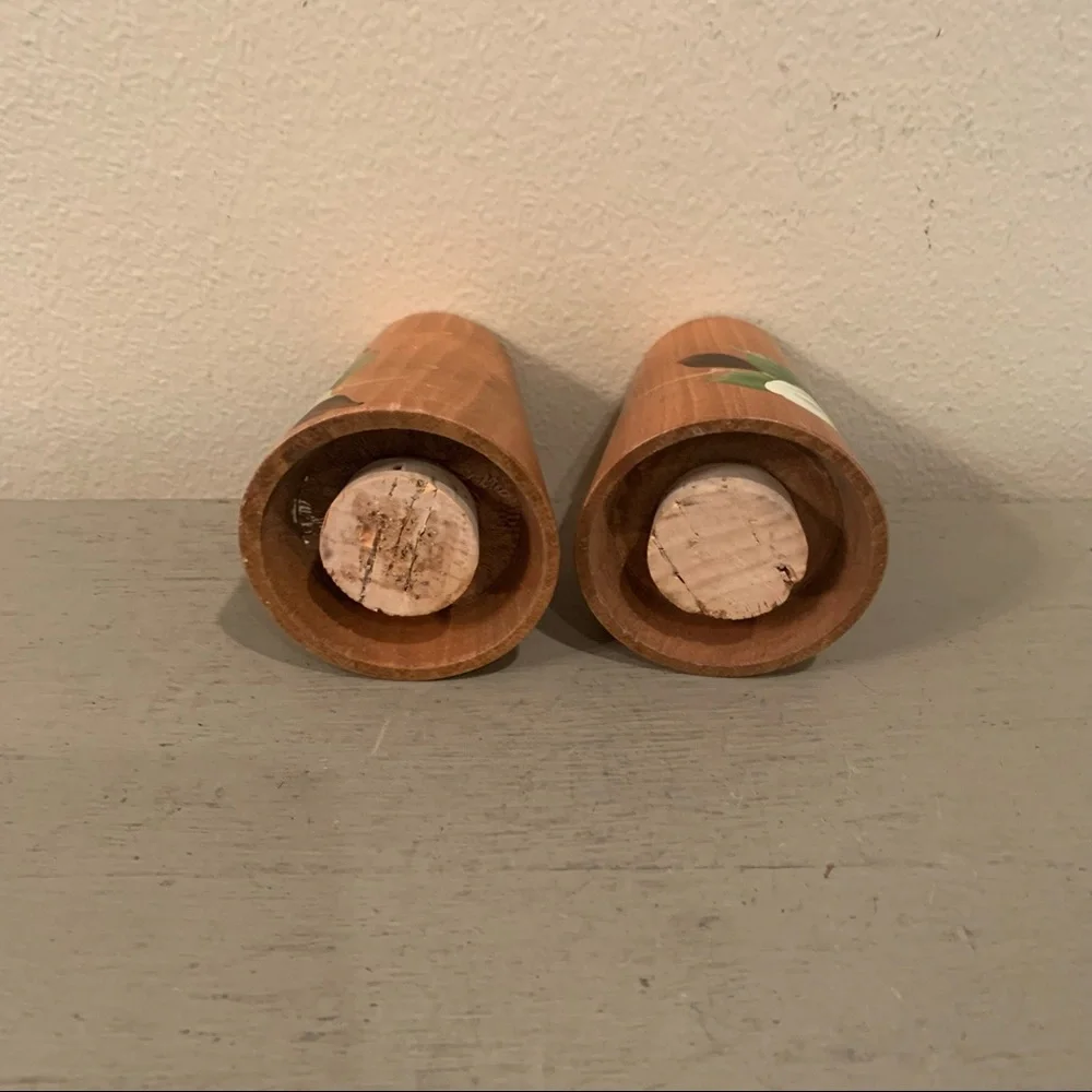 Vintage Wood Salt And Pepper Shakers